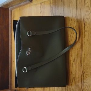 Large olive green Coach purse